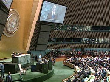 President Bush addresses UN