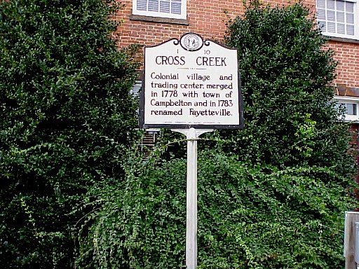 Cross Creek Marker