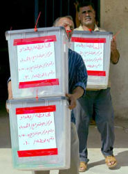 collecting ballot boxes