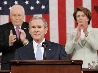 VP Chaney, President Bush and Speaker Pelosi 